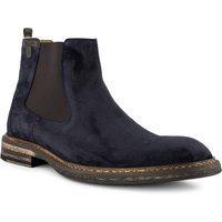 Floris van Bommel Herren Chelsea Boots blau Velours von Floris van Bommel