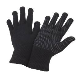 Floso® Handschuhe mit gummierten Handflächen, Magic Gloves (Einheitsgröße) (Schwarz) von Floso