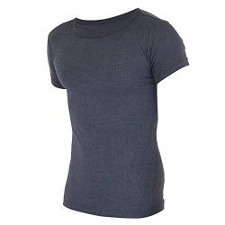 Floso® Herren Thermo-Unterhemd, Kurzarm (Brustumfang: 81-86 cm (Small)) (Dunkelgrau) von Floso
