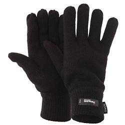 Floso Herren Thermo Strick-Handschuhe Thinsulate (Einheitsgröße) (Schwarz) von Floso