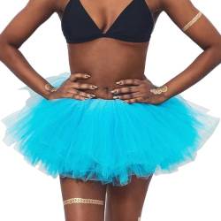 Flovel Damen Tüllrock Tütü Rock Minirock 6 Lagen Petticoat Tanzkleid Dehnbaren Ballettrock Tüllrockfür Party Prom Karneval Performace Kostüme Tanzen von Flovel