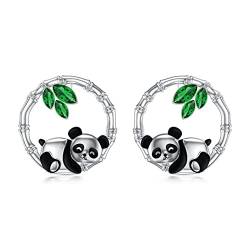 Panda Ohrringe Mädchen 925 Sterling Silber Panda Geschenk Tier Ohrringe Kinder Ohrringe Panda Schmuck Geschenk für Frauen Mädchen Kinder von Flpruy