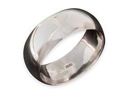Fly Style Bandring für Damen und Herren aus 925 Sterling Silber | 4-10 mm breit | matt oder poliert, Ring Grösse:19.7 mm, Oberfläche:10mm Poliert von Fly Style