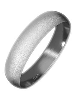 Fly Style Bandring für Damen und Herren aus 925 Sterling Silber | 4-10 mm breit | matt oder poliert, Ring Grösse:22.0 mm, Oberfläche:5mm Matt von Fly Style