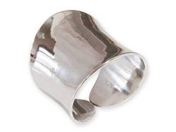 Fly Style Breiter Silberring Damen - Ring Silber 925 Damen offen verstellbar, Statement Ring, Ring Grösse:16.5 mm, Oberfläche:Poliert von Fly Style