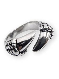 Fly Style Damen Herren Ring 316L Edelstahl Ring - Drachen Claw - Gothic Ring, Ring Grösse:21.0 mm von Fly Style