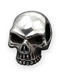 Fly Style Ketten Anhänger Totenkopf aus 316L Edelstahl - Klassischer Skull Schädel von Fly Style