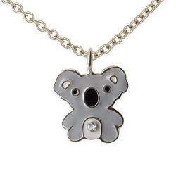 Fly Style Koala Anhänger für Kinder/Mädchen/Damen mit Kette Silber/Kinderschmuck Mädchen - Halskettchen von Fly Style