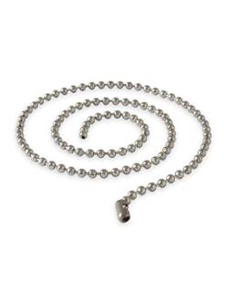 Fly Style Kugelkette Edelstahl silber · Stärken 1,6-8mm · Längen 20-180 cm · Dog Tag Halskette für Herren und Damen, Längen:ca. 100 cm, Stärke:2.4 mm von Fly Style