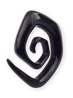 Fly Style Piercing Ohr Expander aus Horn - Dehnungsspirale Dehnschnecke Dehnspirale Dehnungsschnecke Dehnsichel, Grösse:3 mm (Paar) von Fly Style