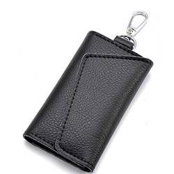 Flybloom Multifunktionales Schlüsseletui Brieftasche Taschenschlüssel Aufbewahrungsbox Schlüsselanhänger mit Schlüsselhaken (schwarz) von Flybloom