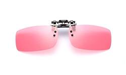 Flydo Rosa Polarisierte Sonnenbrille für Brillenträger Überzieh-Sonnenbrille mit Brillen-Etui für Herren und Damen Sonnenbrillen-Clip für Angeln von Flydo