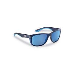 Flying Fisherman 7873NSB Doppelkopf-Sonnenbrille, polarisiert, marineblauer Rahmen, rauchblaue Spiegelgläser, Größe M von Flying Fisherman