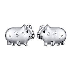Sterling Silber Niedliche Tier Hamster Haustier Schmuck Geschenke Meerschweinchen Ohrringe für Frauen Mädchen von Flyow