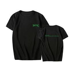 Flyself Unisex Stray Kids T-Shirts MANIAC Kurzarm T-Shirts Lose Oberteile Stilvoll Bedruckte Blusen für Männer und Frauen, Schwarz, S von Flyself