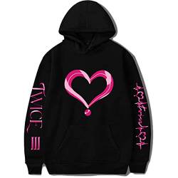 Flyself Unisex Twice 4TH World Tour Ⅲ Hoodie Kapuzenpullover Bedrucken Freizeit Langarm Hoodies Loose Streetwear Sweater Pullover Für Jungen Und Mädchen, Black A, L von Flyself