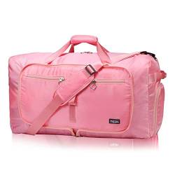 Fmeida Reisetasche Damen Groß Sporttasche mit Schuhfach Weekender XXL Krankenhaustasche Faltbar Travel Bag Tasche Saunatasche Reisetaschen Krankenhaustasche Pink von Fmeida