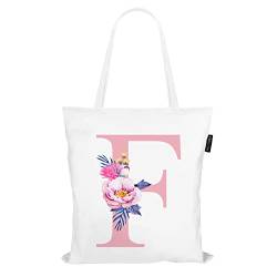 Fmeida Stoffbeutel Bedruckt Stofftasche Damen Jutebeutel Baumwolltasche Canvas Tragetasche Einkaufstasche Lange Henkel Einkaufsbeutel faltbar Einkaufsshopper Tote Bag Aesthetic von Fmeida