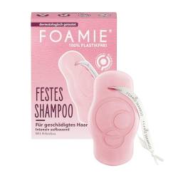 Foamie Festes Shampoo Geschädigtes & Fettiges Haar mit Hibiskus-Extrakt, Haarpflege für Kaputtes Haar, 100% Vegan, Plastikfrei, 80g von Foamie