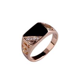 Focisa Ring Ringe Damen Bijouterie Herren Party Herrenringe Kreative Uhrenformen 3 Ton Design Ringe Herren Eheringe 10 Roségold von Focisa