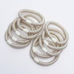 Haarschmuck Haargummis Haarspangen 10 Stück Koreanische Starke Haargummis Für Frauen, Mädchen, Elastisches Haar, Gummibänder, Pferdeschwanz-Haarhalter/Gummi/Krawatten-Zubehör, Creme, 10 Stüc von Focisa