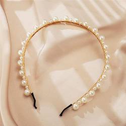 Haarschmuck Haargummis Haarspangen Neue Einfache Volle Perlen Frauen Haarbänder Süße Stirnband Haar Hoops Halter Ornament Kopf Band Dame Elegante Mode Haar Zubehör 70143 von Focisa