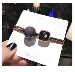 Haarschmuck Haargummis Haarspangen Neue Haarseile Für Frauen, Runde Perlen, Elastisches Gummiband, Modisches Mädchen-Haar-Accessoire, Haargummis Hzts190518Purple von Focisa