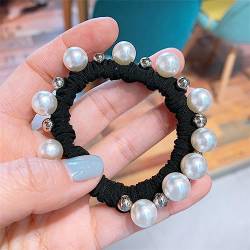 Haarschmuck Haargummis Haarspangen Perle Haar Seil Armband Dual-Use Haar Zubehör Für Frauen Ring Ball Kopf Krawatte Pferdeschwanz Gummiband Weibliche Ornament Zubehör B von Focisa