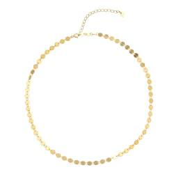 Halskette Ketten Schmuck Herren Frauen Anhänger Necklace 925 4Mm Charm Kette Choker Halskette Luxus Frauen Rock Punk Mode Schmuck Party Gold von Focisa