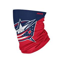 Foco Columbus Blue Jackets NHL Colour Block Big Logo Gaiter Scarf Forever Collectibles - One-Size von Foco
