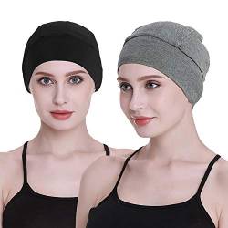Bambus-Schlafkappe für Haarausfall, Kopfbedeckung für Chemo-Frauen, Braun, Einheitsgröße von FocusCare