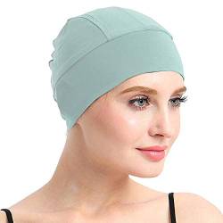 Bambus-Schlafkappe für Haarausfall, Kopfbedeckung für Chemo-Frauen, Grün , Einheitsgröße von FocusCare