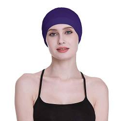 Bambus-Schlafkappe für Haarausfall, Kopfbedeckung für Chemo-Frauen, Purple-b, Einheitsgröße von FocusCare