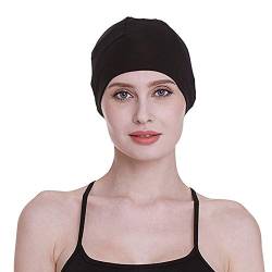 Bambus-Schlafkappe für Haarausfall, Kopfbedeckung für Chemo-Frauen, new black, Einheitsgröße von FocusCare