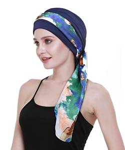 Chemo-Kopfbedeckung für Krebs, Frauen, Patienten, Kopfbedeckung, Schal, navy, Einheitsgröße von FocusCare