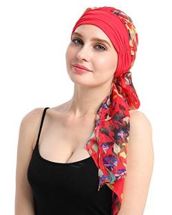 FocusCare Bambus strickt Hut für Krebs Frauen DIY einfach Krawatte Chemo Kopftuch von FocusCare