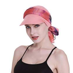 Newsboy Cap für Frauen Chemo-Kopfbedeckung mit Schals Geschenke Haarausfall erhältlich das ganze Jahr, Koralle, Einheitsgröße von FocusCare