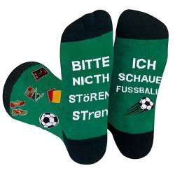 Lustige Fussball Socken Geschenke für Männer den Mann,Lustige Socken Herren Bitte Nicht Stören Fussball Socken mit Spruch auf Sohle Witzig Fußball Geschenk Väter Sohn Weihnachten von Fogsun