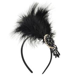 Elegantes Fascinator Stirnband Elegante Perlen Für Frauen Cocktail Teeparty Kopfbedeckung Exquisiter Französischer Fascinator Für Hochzeit Feder Fascinator Für Frauen von Fogun