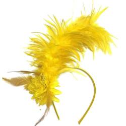 Feder Stirnband Fascinator Stirnband Cosplay Haarband 1920er Jahre Kopfschmuck Vintage Feder Haar Accessoire Für Frauen Künstliche Blumen Kopfbedeckung von Fogun