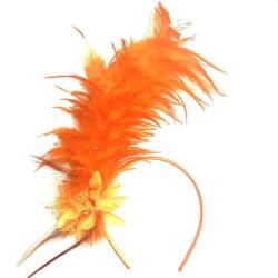 Feder Stirnband Fascinator Stirnband Cosplay Haarband 1920er Jahre Kopfschmuck Vintage Feder Haar Accessoire Für Frauen Künstliche Blumen Kopfbedeckung von Fogun