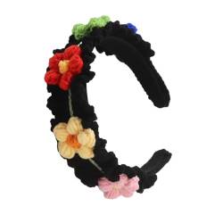 Kopfbedeckung Abschlussball Geburtstag Haarbänder Gehäkelt Lässige Kopfbedeckung Elegante Blumen Haar Kopfbedeckung Zubehör Blumen Stirnbänder Für Frauen von Fogun