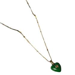 Kristall-Herz-Halsketten für Frauen einfache süße Halsketten für Frauen zierliche Choker-Halsketten für Frauen Schmuck Ornament-Halsketten für Frauen sexy von Fogun
