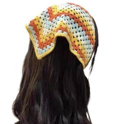 Vielseitiges Haartuch Blumen Haarband Damen Turban Damen Kopfwickel Haarschmuck Gehäkelte Haarbänder Kopftuch Kopftuch Haarschal von Fogun