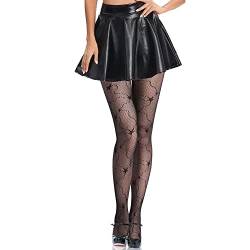 Fohevers Damen Netzstrumpfhose Muster, Netzstrümpfe Gemusterte Netzstrumpfhose Elastic aushöhlen Strumpfwaren Leggings Netzstrümpfe Strumpfhose, Stern von Fohevers