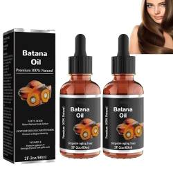 Bio-Batana-Öl für gesundes Haar, Batana-Öl für Haarwachstum, natürliches Batana-Haaröl, Batana-Öl, fördert das Wohlbefinden der Haare bei Männern und Frauen (2Pcs) von Fokayo