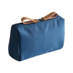 Folpus Make-up-Tasche, Organizer, Aufbewahrungstasche mit Trennwand, Reise-Kulturtasche, Kosmetik-Organizer-Etui für Pflegeutensilien, Stylistin, Frauen, Blau, groß von Folpus