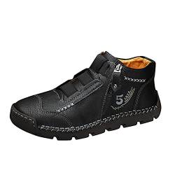 Folsky Freizeit- und verschleißfeste High-Top-Lederschuhe für Herren Britische Herren-Freizeitschuhe Lässige Modeschuhe und Bequeme Schuhe von Folsky