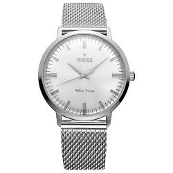 Fonderia Herren Analog Quarz Smart Watch Armbanduhr mit Edelstahl Armband P-2A003US2 von Fonderia