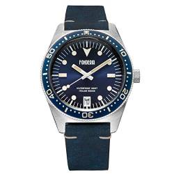 Fonderia Herren Analog Quarz Smart Watch Armbanduhr mit Leder Armband P-6A013UBB von Fonderia